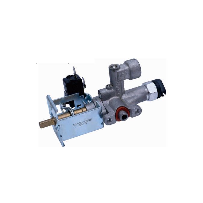 0°Single outlet safty aluminum valve with switch and bracket, for oven/stove
