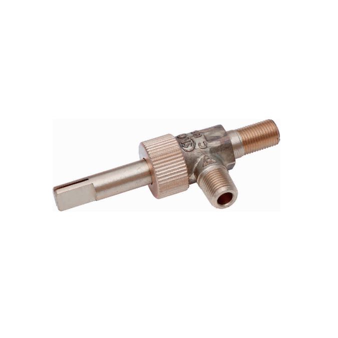 0°Single outlet brass valve, for BBQ grill